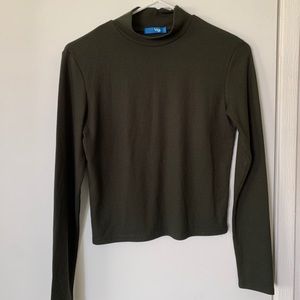 Dark green turtleneck